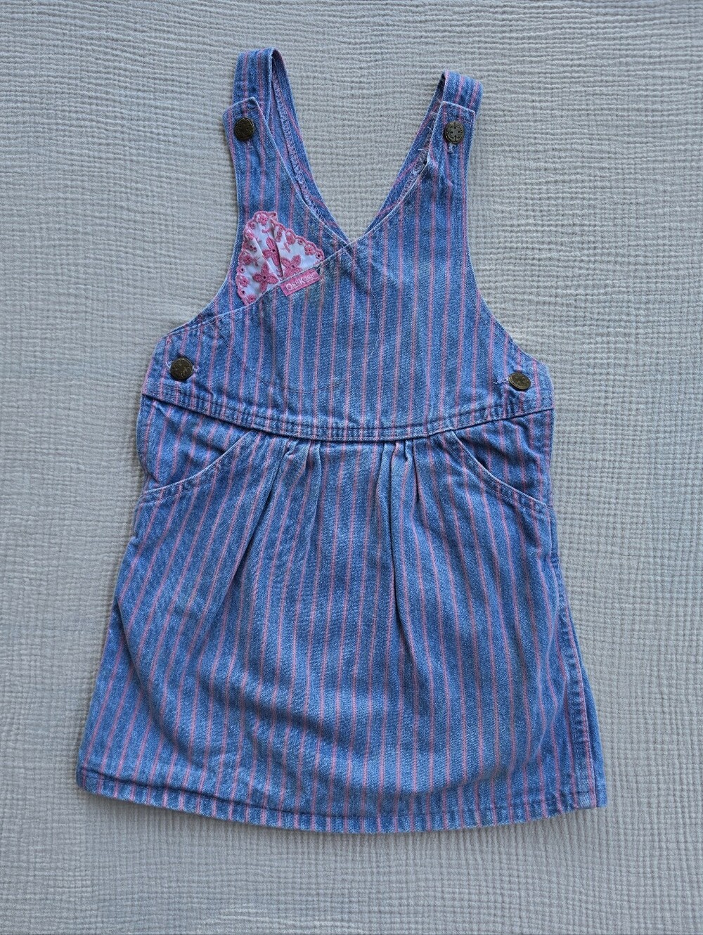 Vintage 80s/ 90s OshKosh B'Gosh Striped Dress Overalls